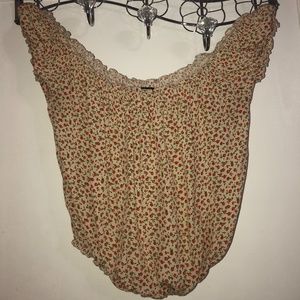 Brandy off-the shoulder floral top